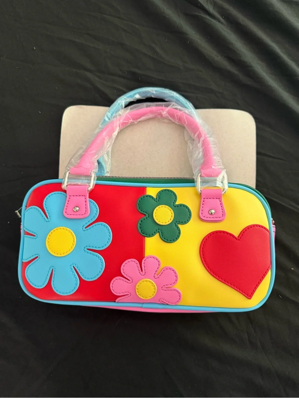 Dolls kill free luv Colorful Patchwork Weekender Bag with matching handbag - Picture 4 of 6